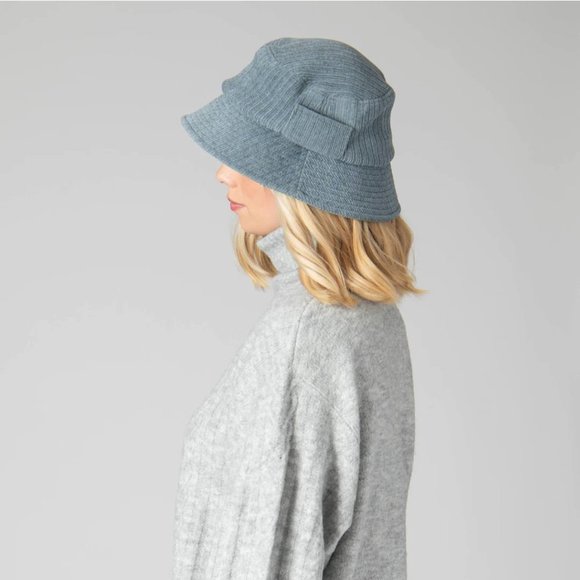 NWT Anthropologie + San Diego Hat Co. Cozy and Chic Bucket Hat Blue (ONE SIZE) - Picture 10 of 16